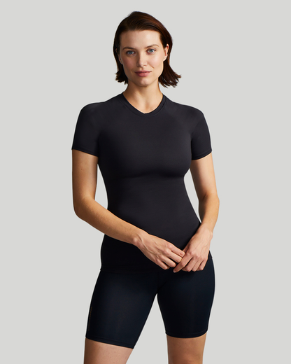 FiberFit™ Hourglass Sculpting Self Heating Short Sleeve