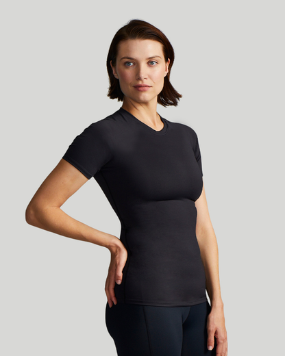 FiberFit™ Hourglass Sculpting Self Heating Short Sleeve