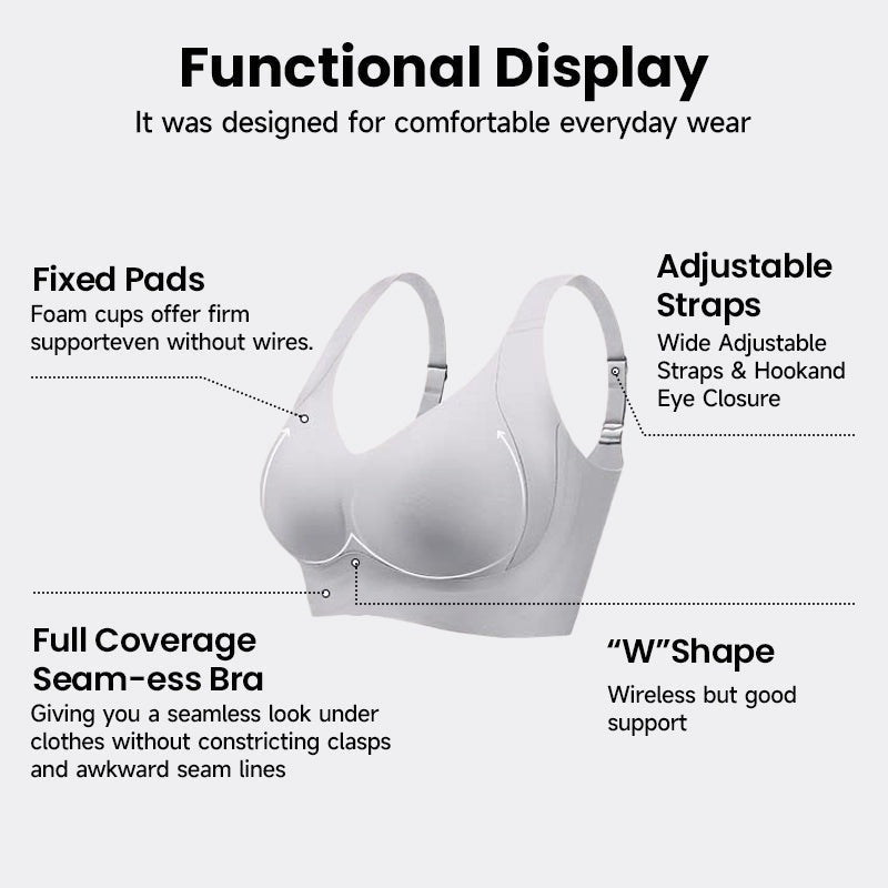 Daily Comfort Wireless Shaper Bra-Black