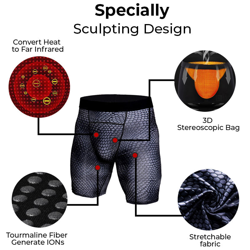 FIBERFIT™ IONIC Energy Field Therapy Compression Shorts